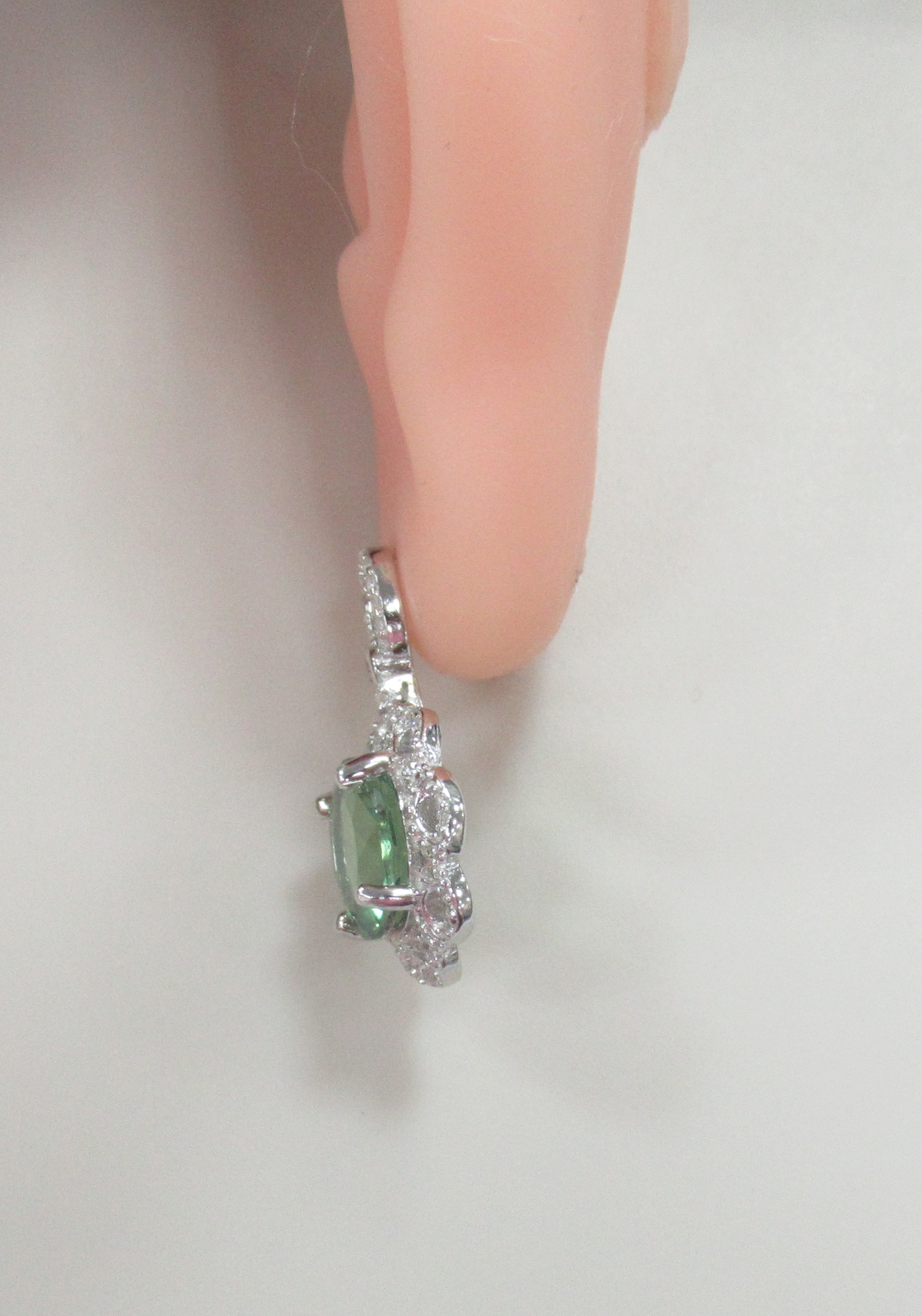 Серебряные серьги с флюоритами